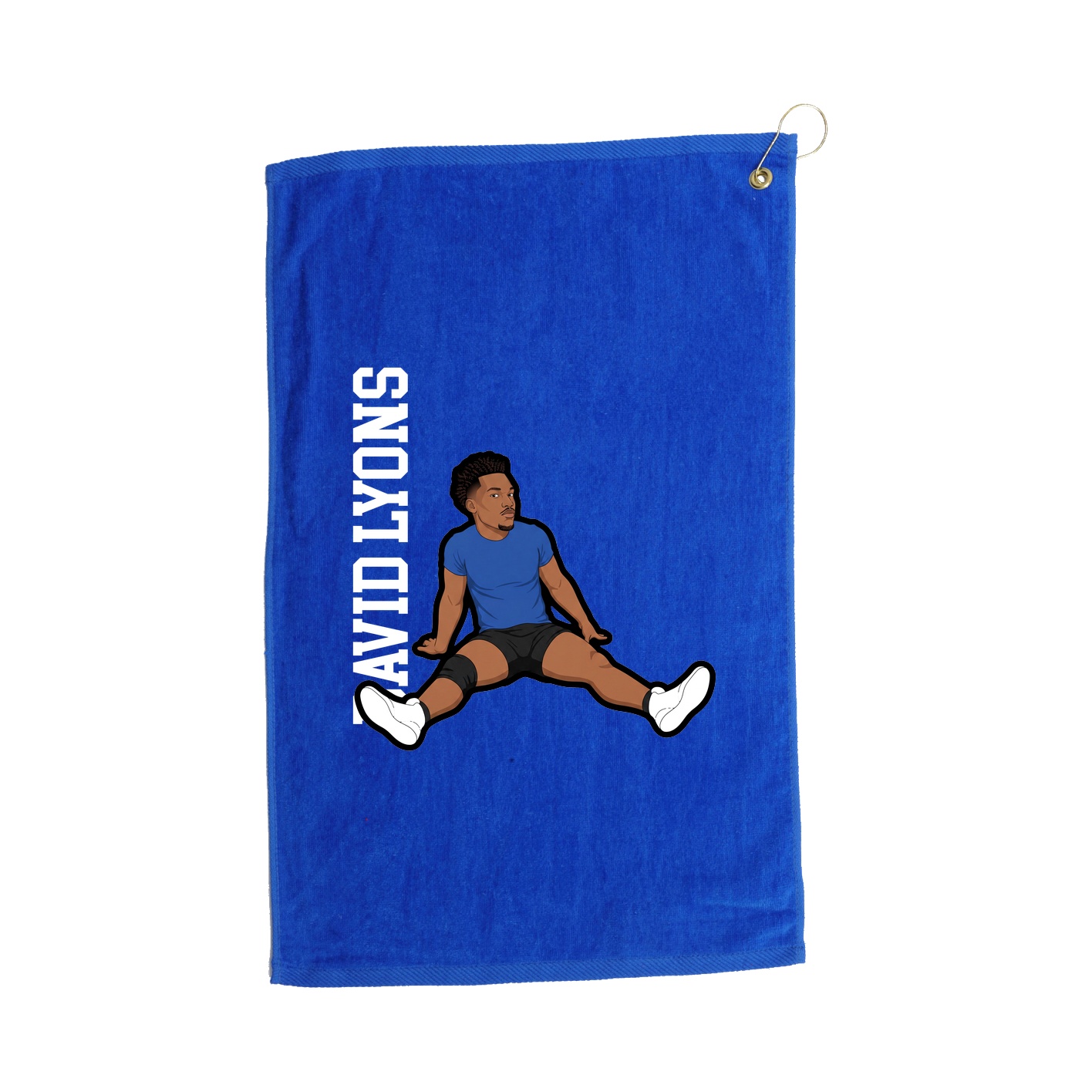 Golf Towel — Name Vertical in Royal
