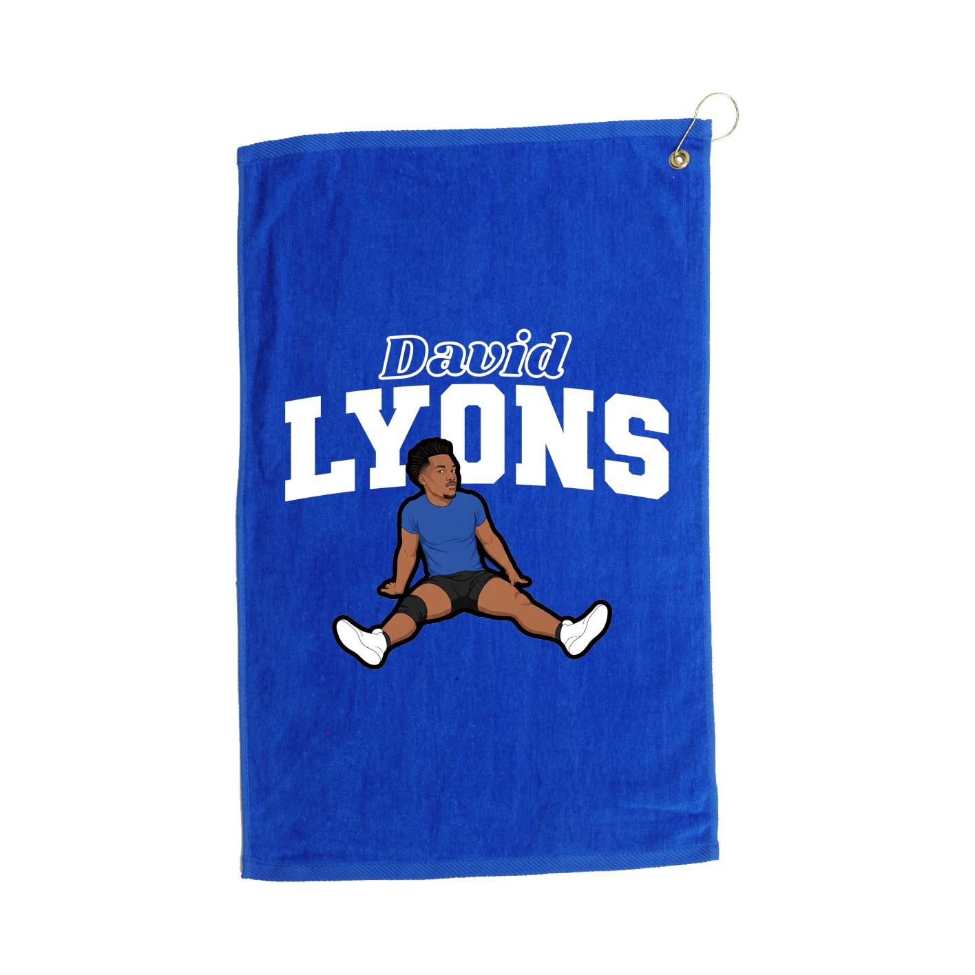 Golf Towel — Name Arch in Royal