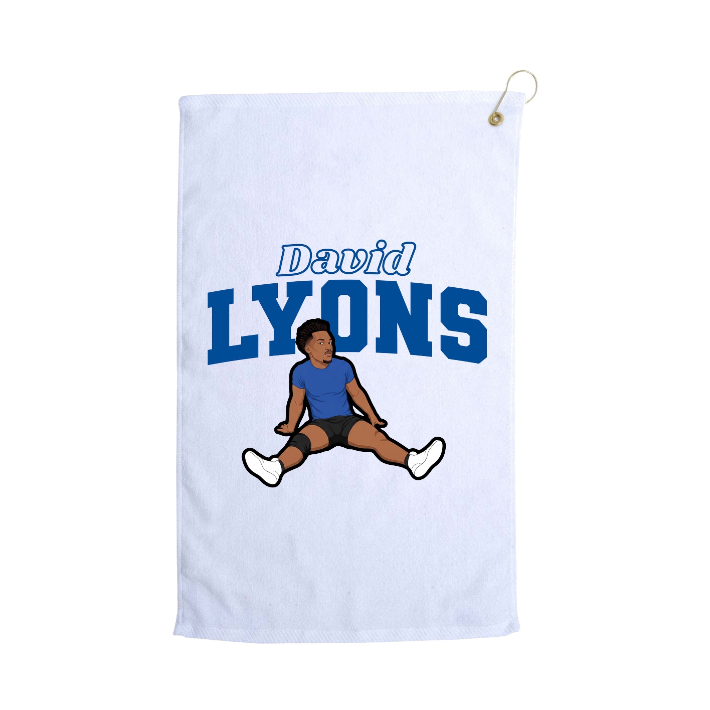 Golf Towel — Name Arch in White