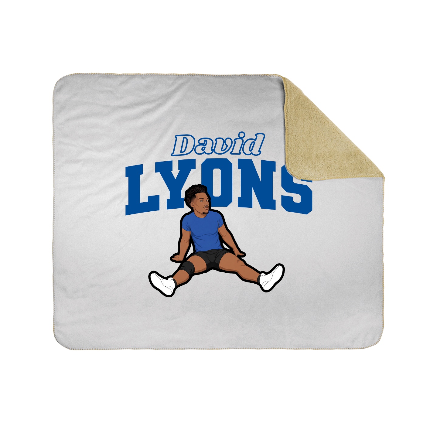 Throw Blanket — Name Arch in White