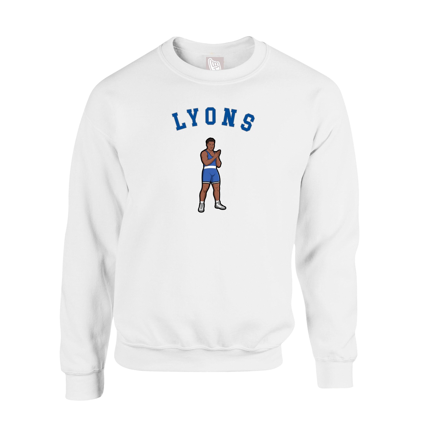 Fleece Crew — Shirsey Arch in White
