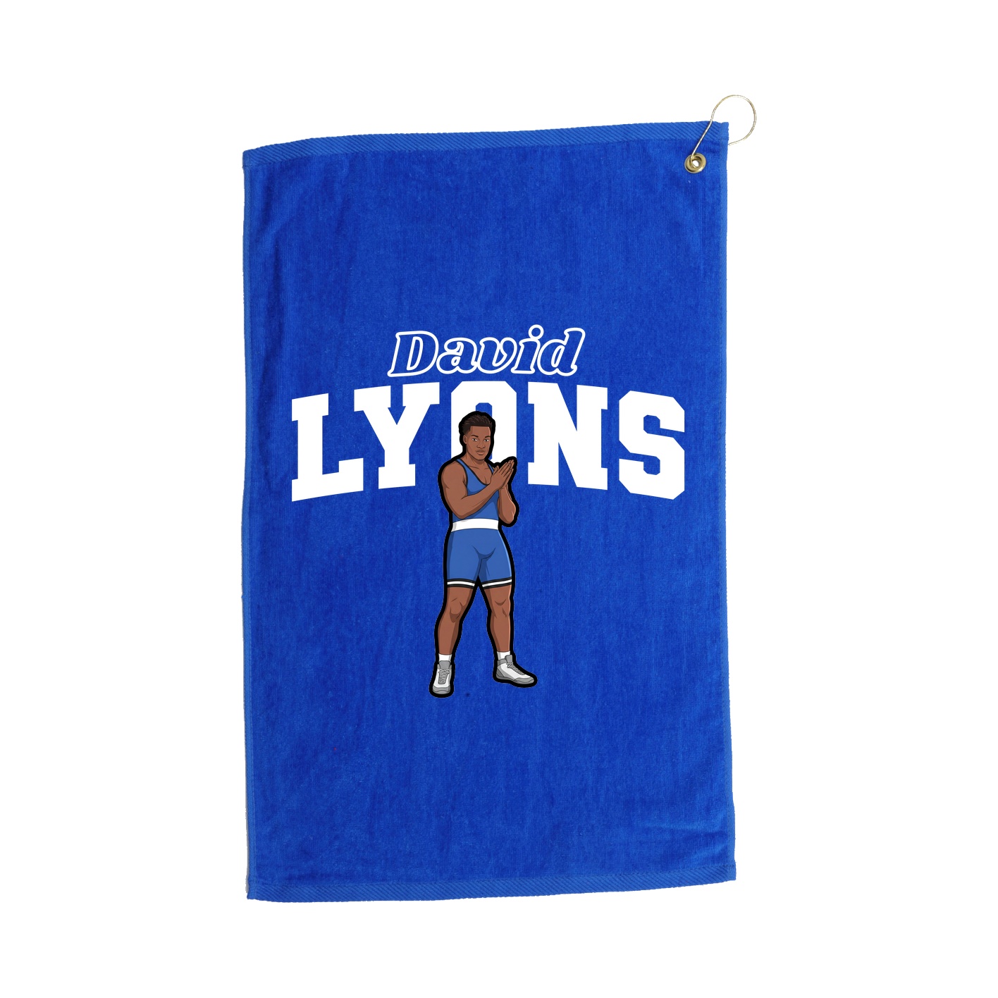 Golf Towel — Name Arch in Royal