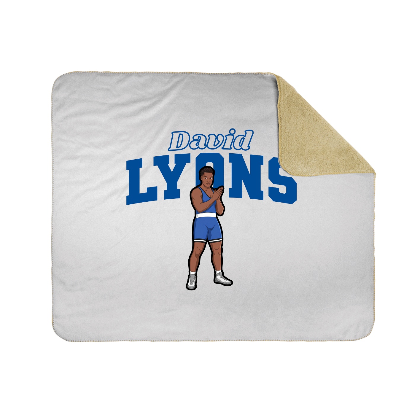 Throw Blanket — Name Arch in White