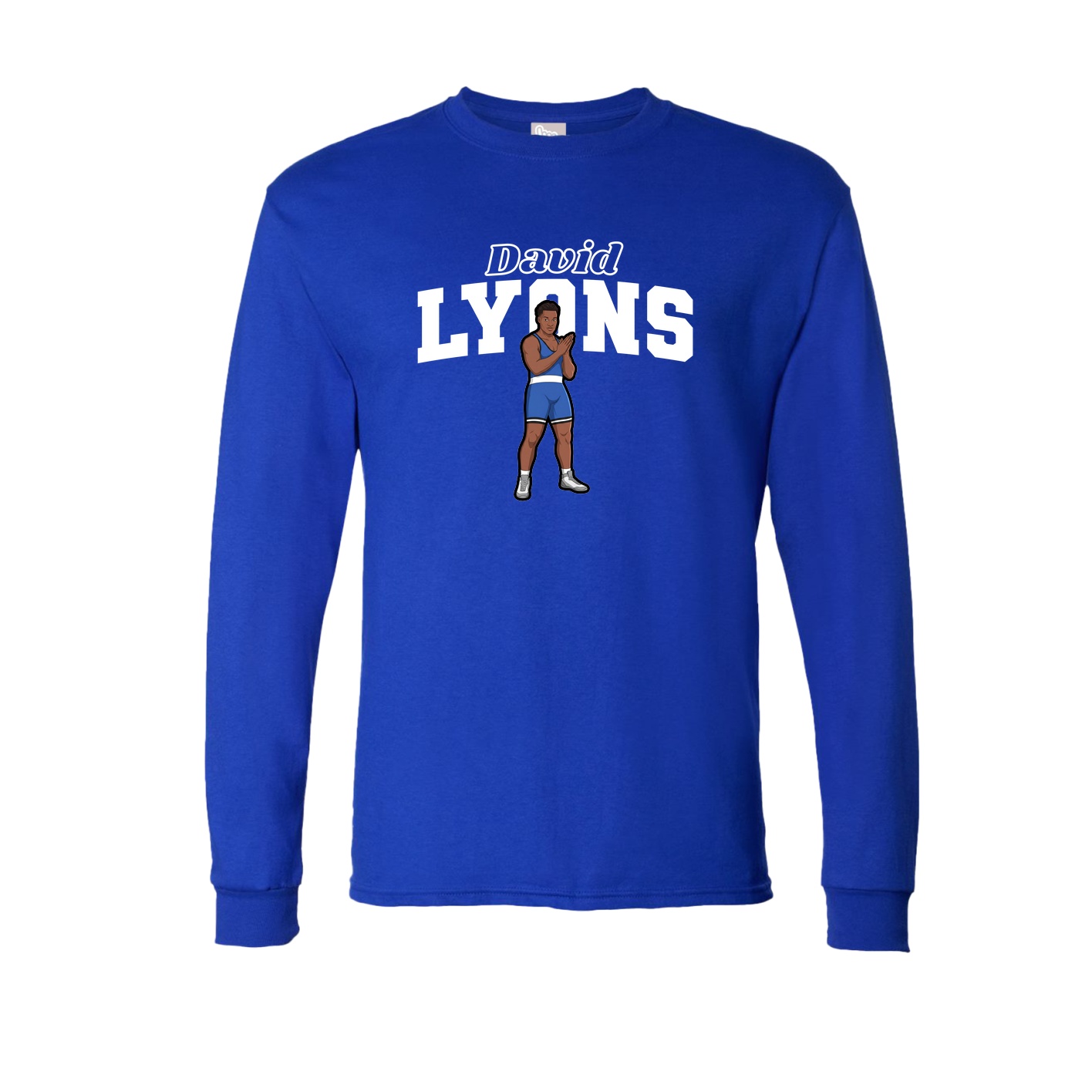 Long Sleeve Tee — Name Arch in Royal