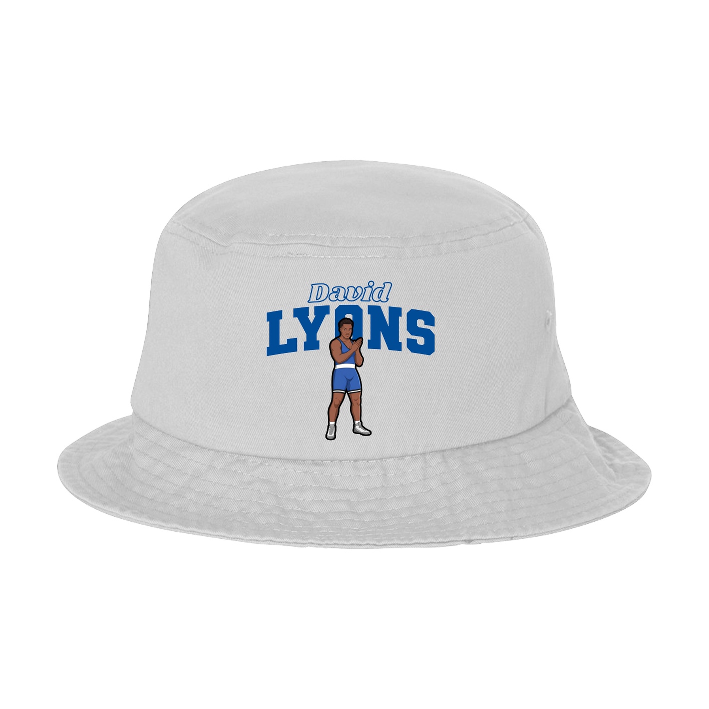 Bucket Cap — Name Arch in White