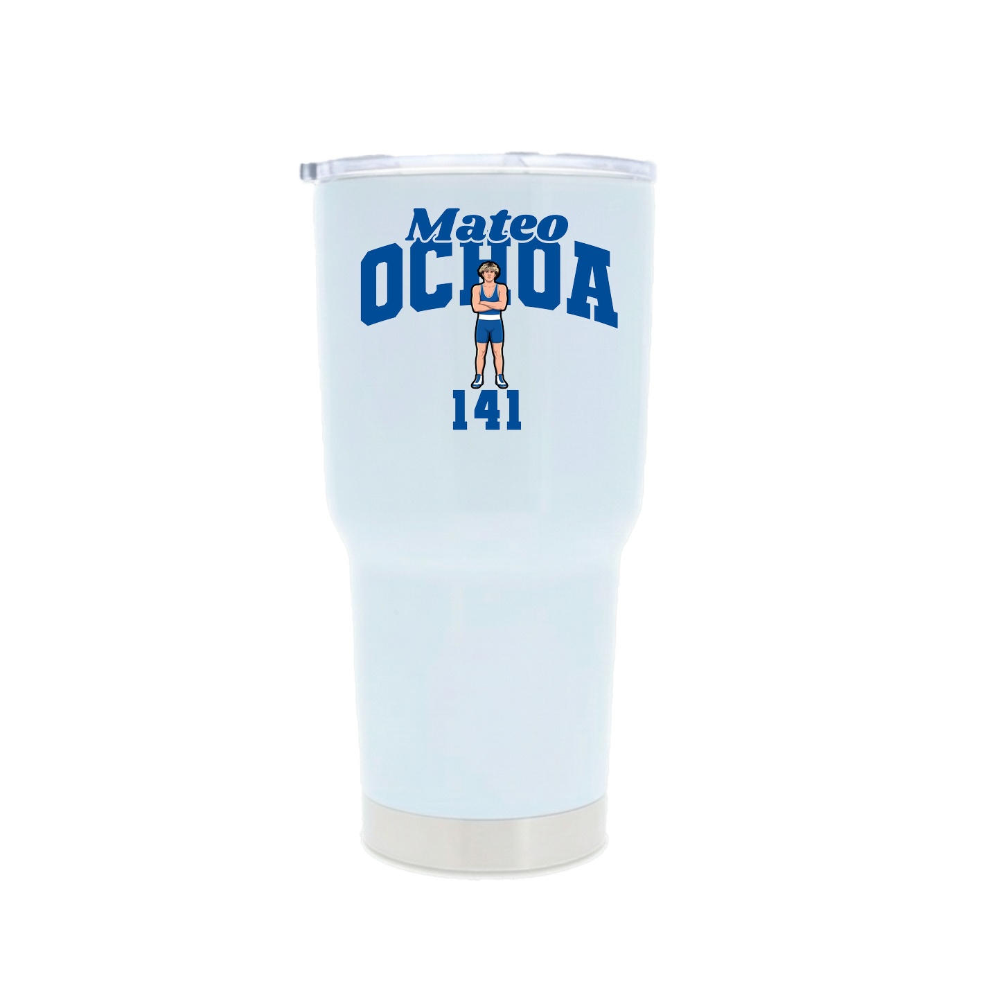 30oz Stainless Steel Tumbler — Signature Arch in White