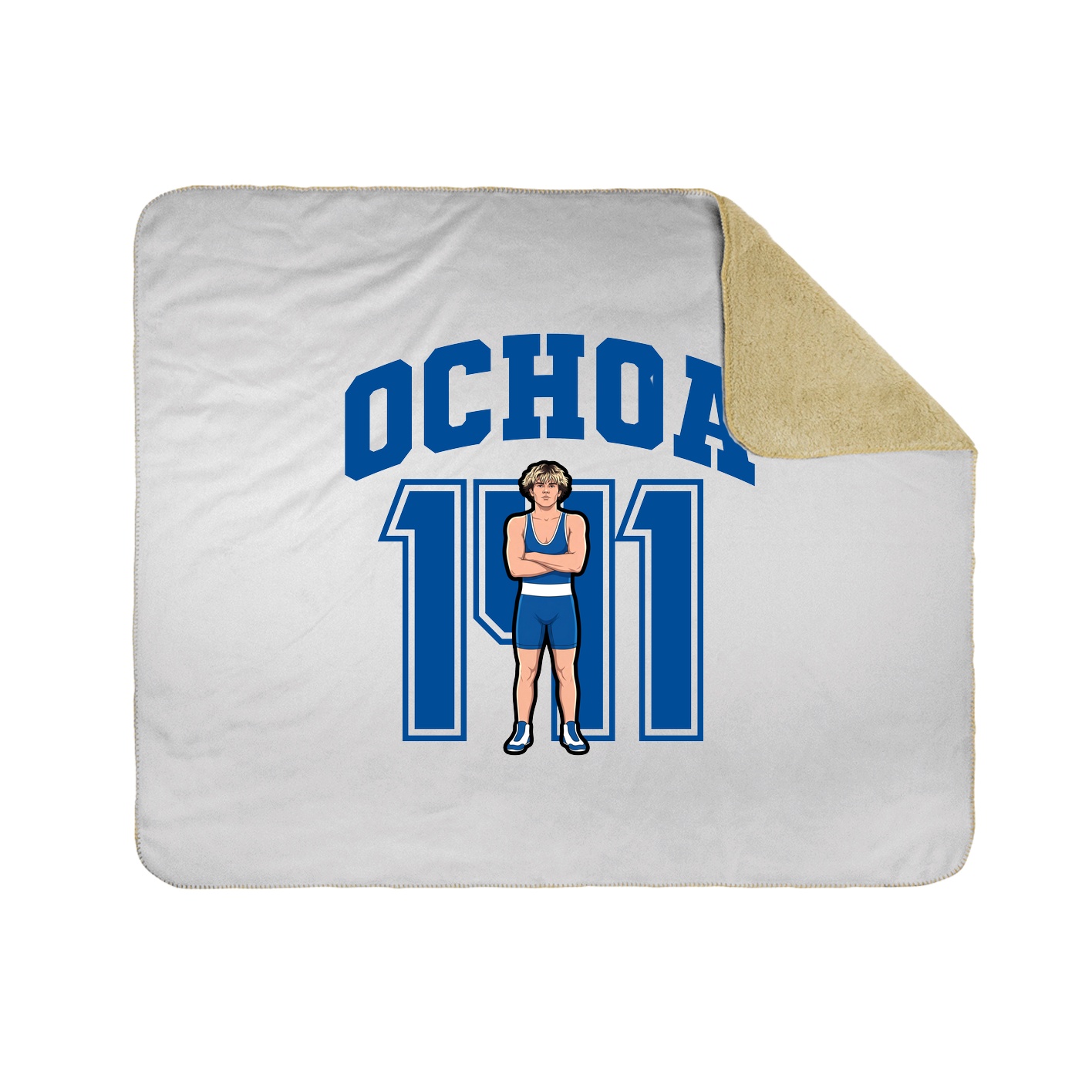 Throw Blanket — Number in White