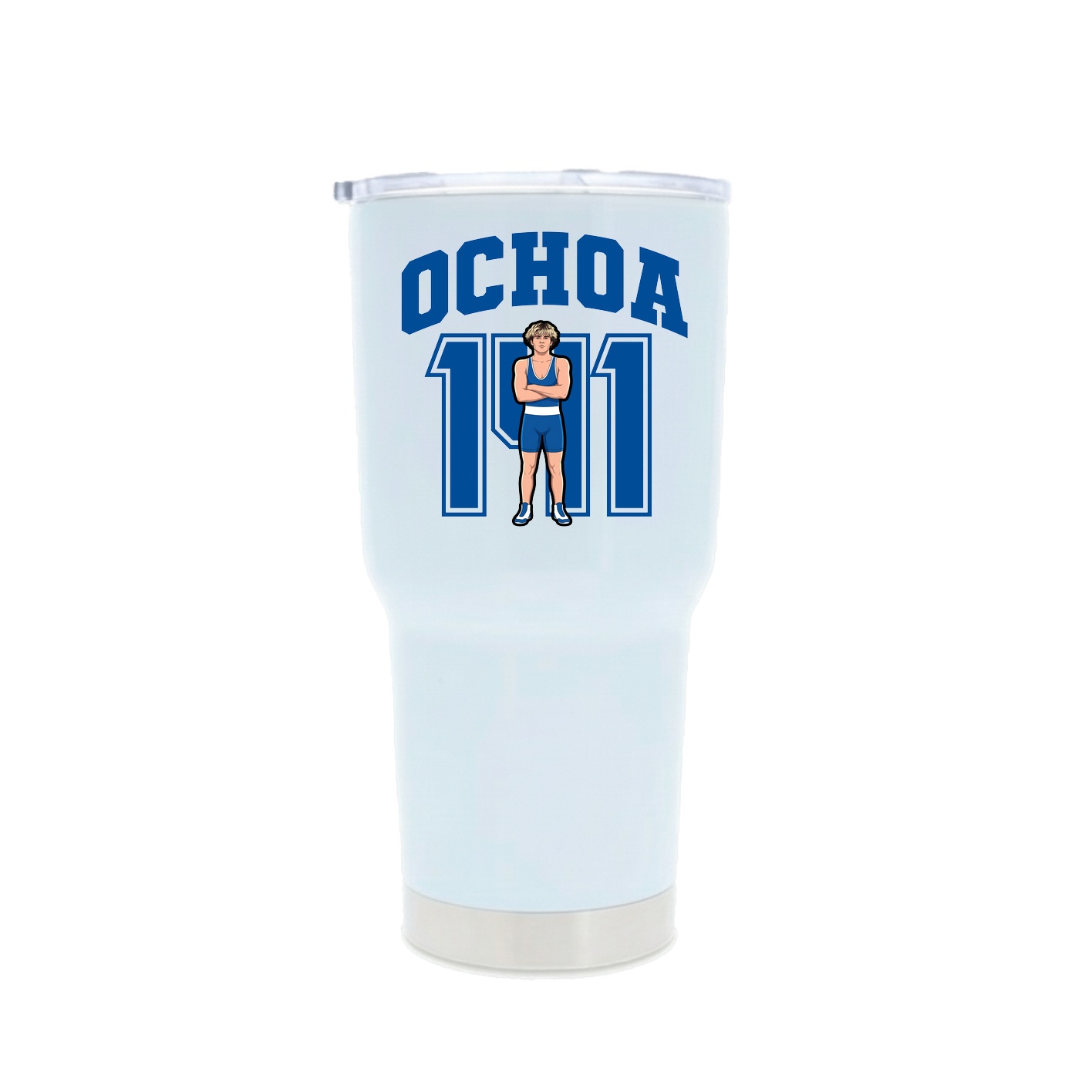 30oz Stainless Steel Tumbler — Number in White