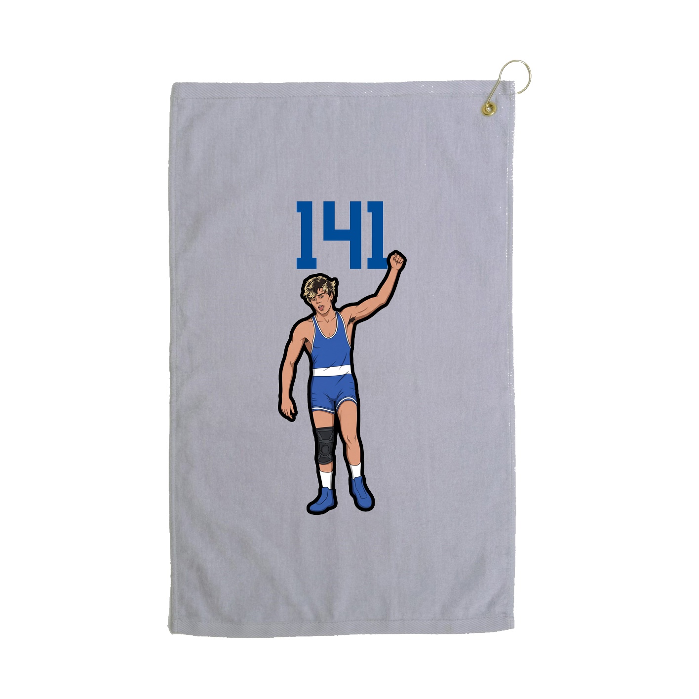 Golf Towel — Number Top in Grey