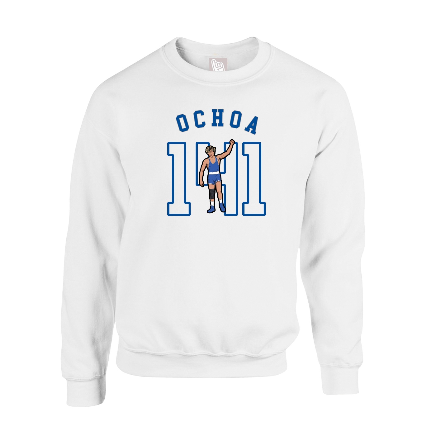 Fleece Crew — Shirsey Arch in White