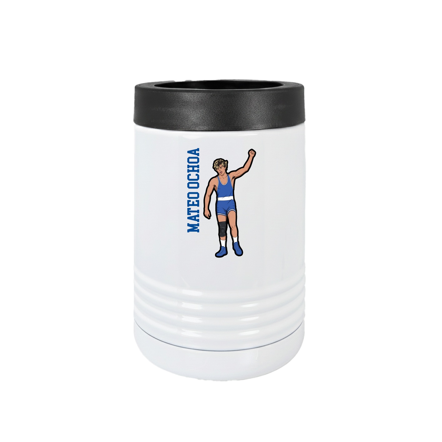 Beverage Holder — Name Vertical in White