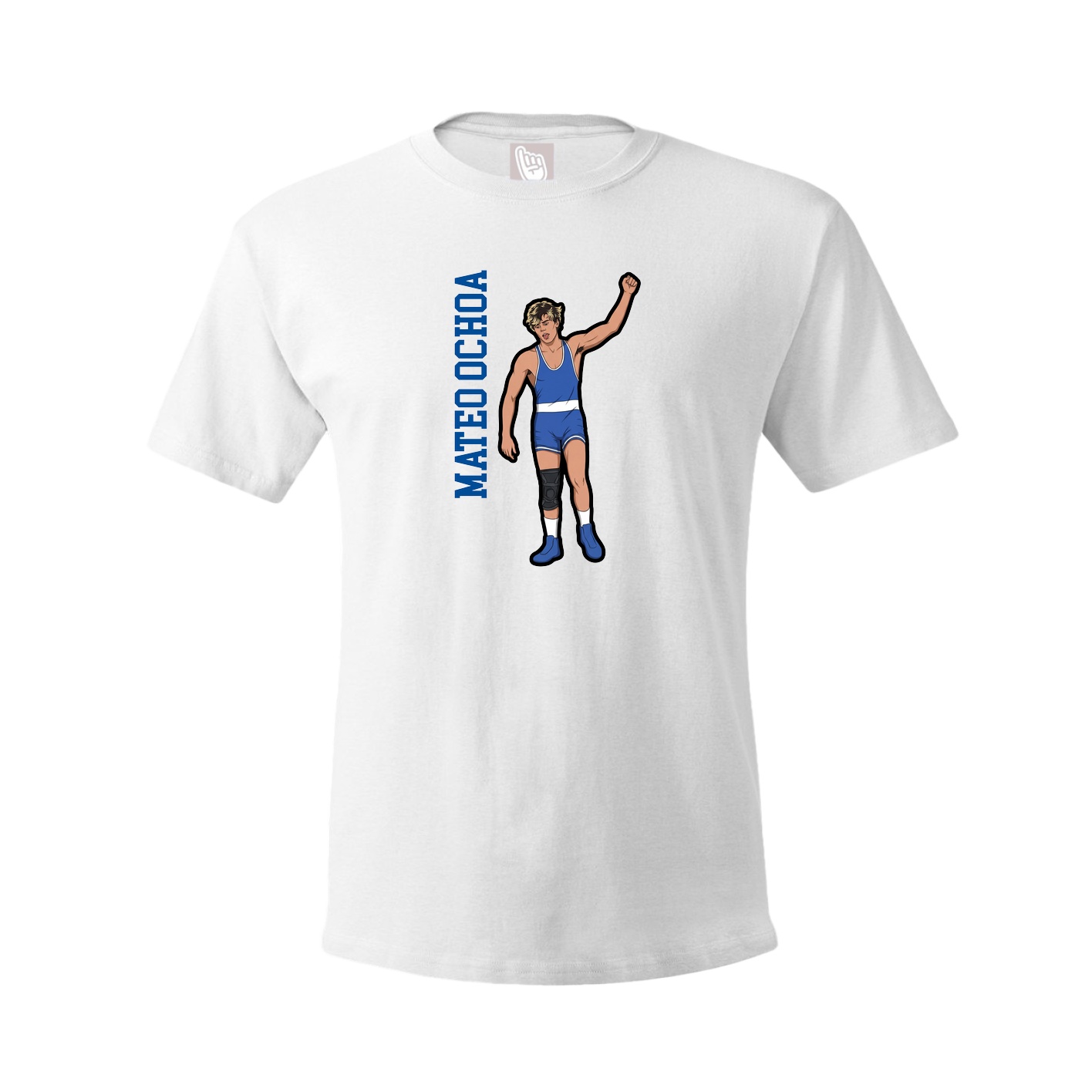 Youth Tee — Name Vertical in White