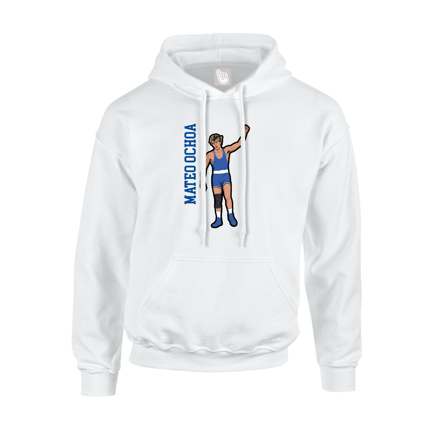 Hoodie — Name Vertical in White