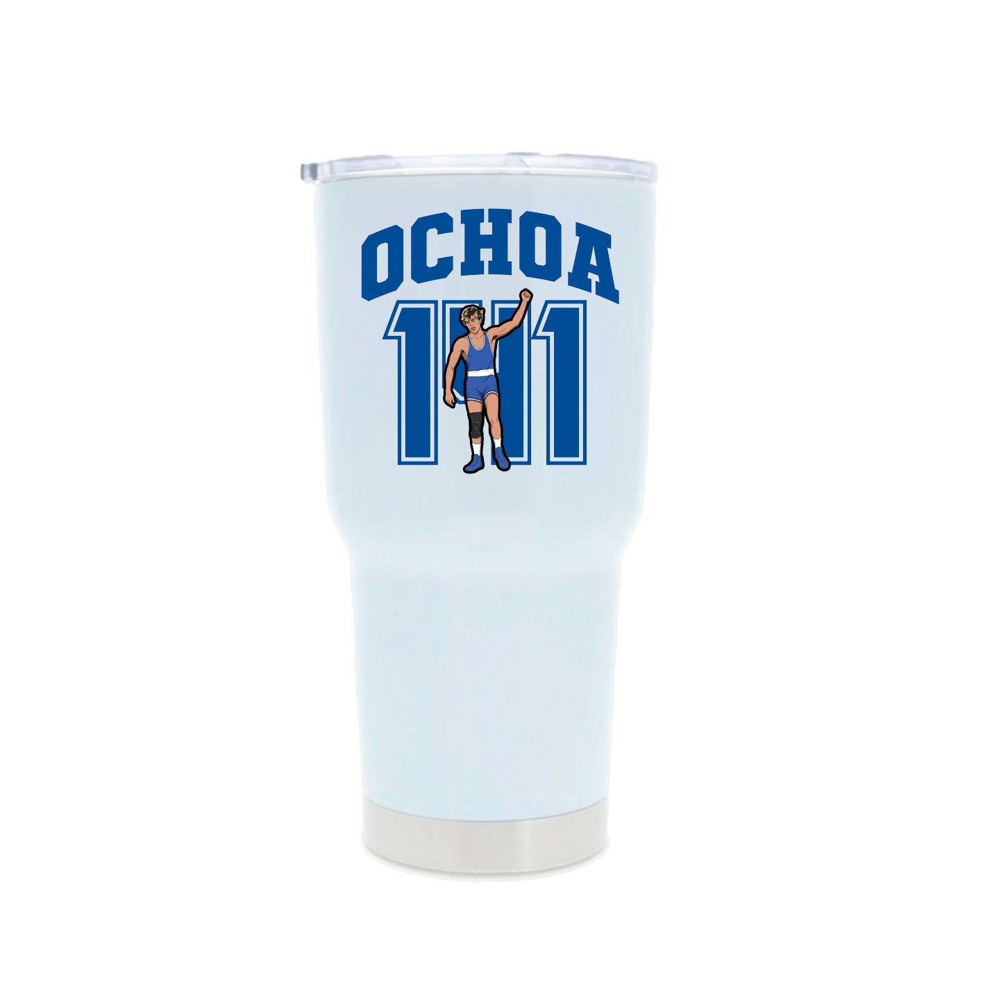 30oz Stainless Steel Tumbler — Number in White