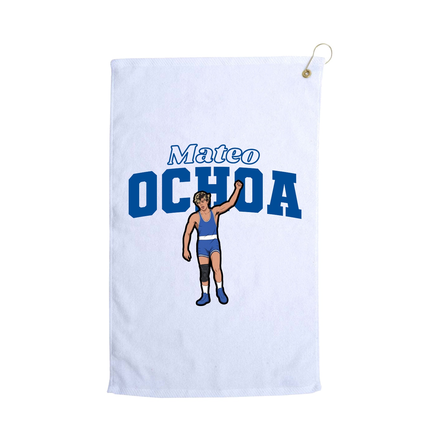 Golf Towel — Name Arch in White