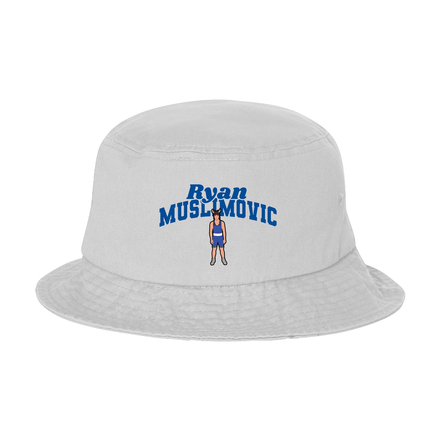 Bucket Cap — Signature Arch in White