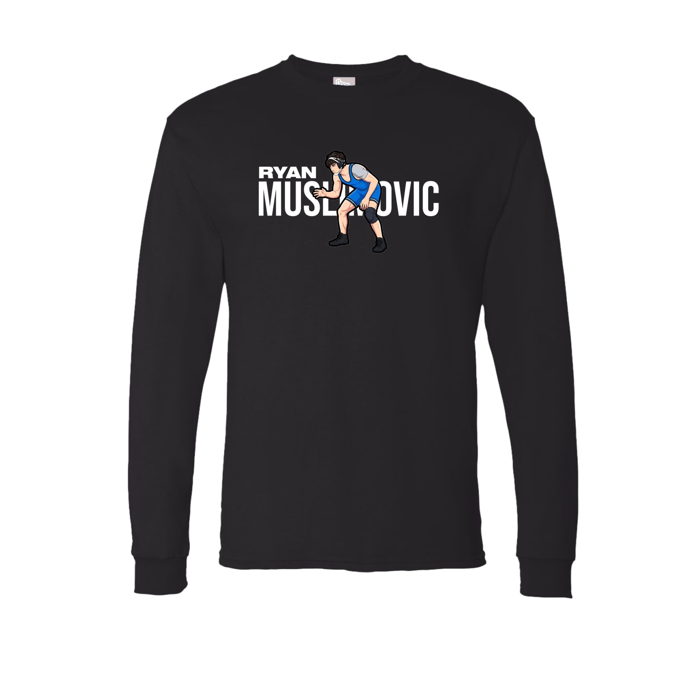 Long Sleeve Tee — Player Name in Black
