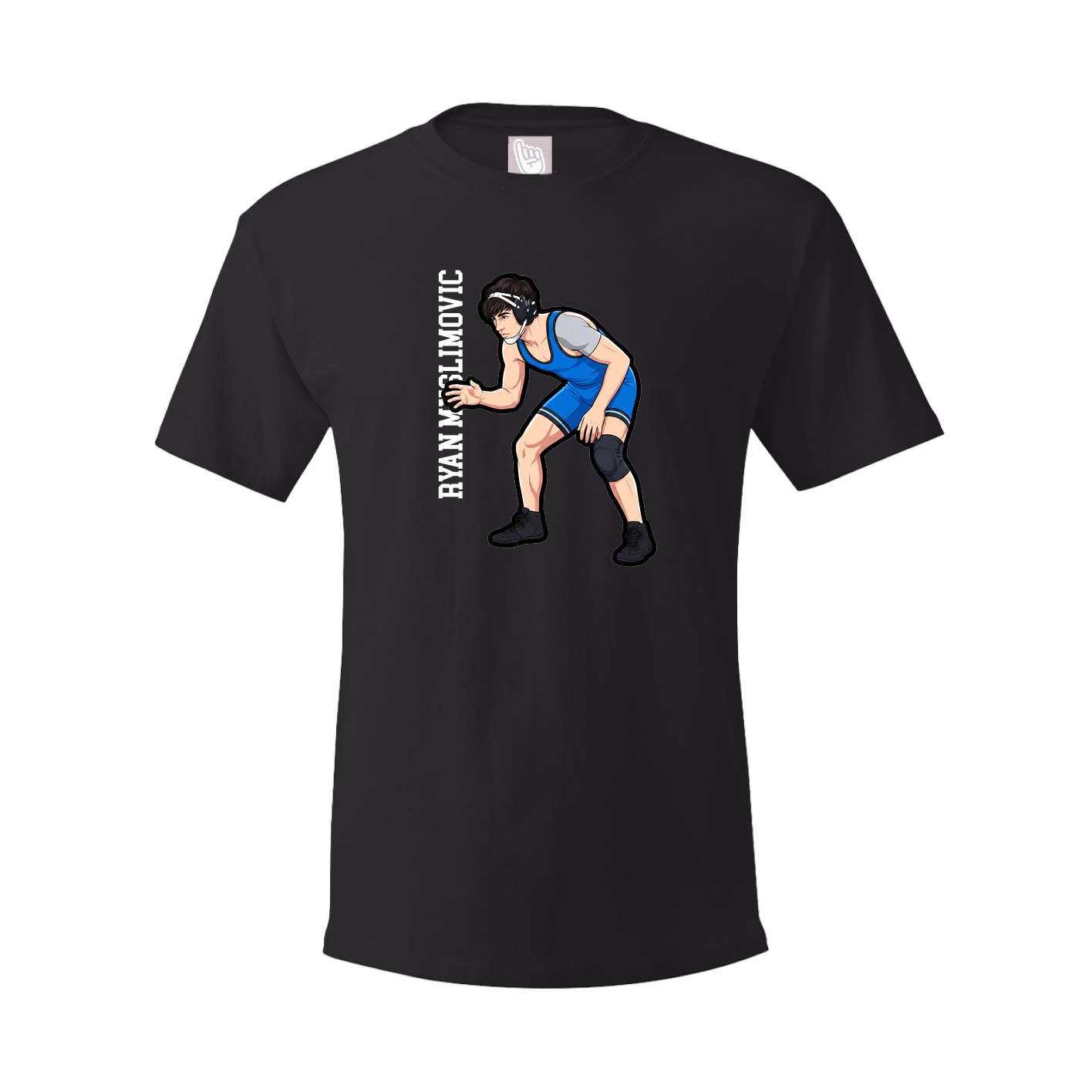 Youth Tee — Name Vertical in Black