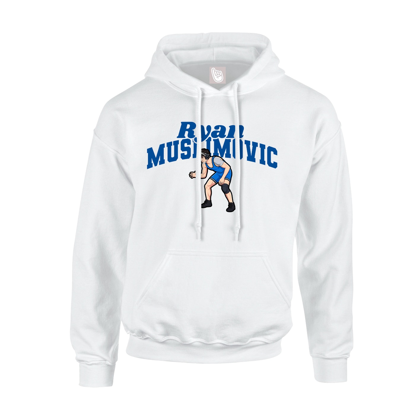 Hoodie — Signature Arch in White