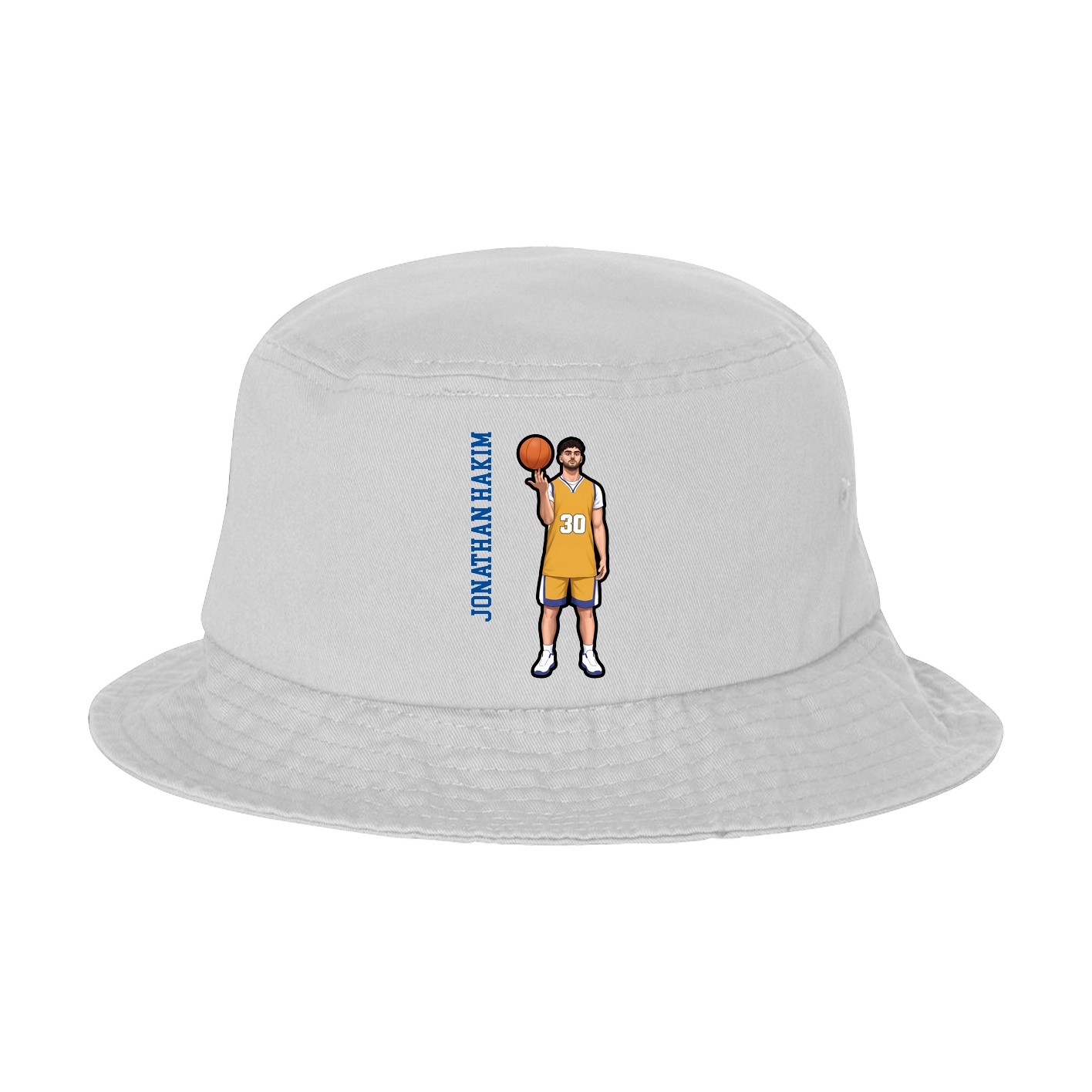Bucket Cap — Name Vertical in White