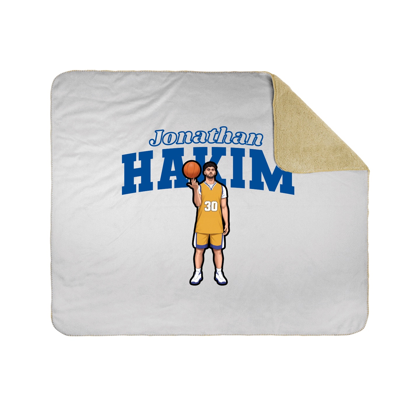 Throw Blanket — Name Arch in White