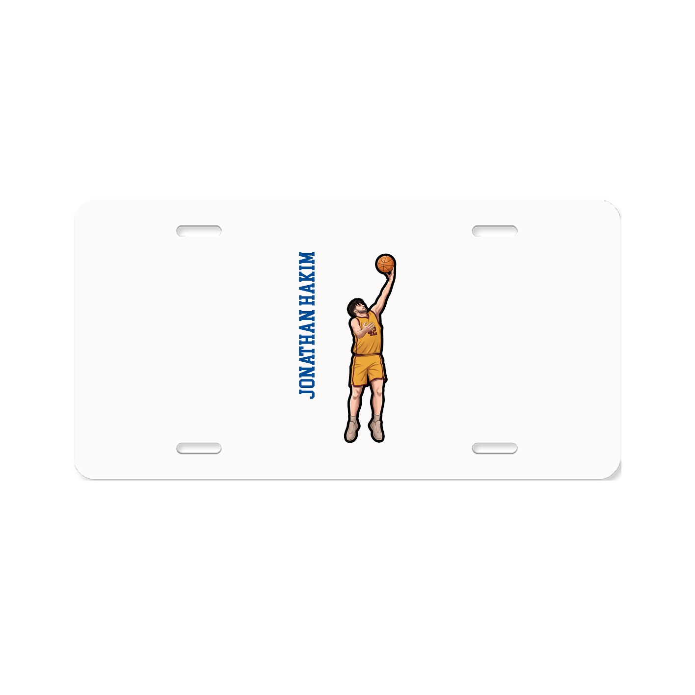 License Plate — Name Vertical in Classic