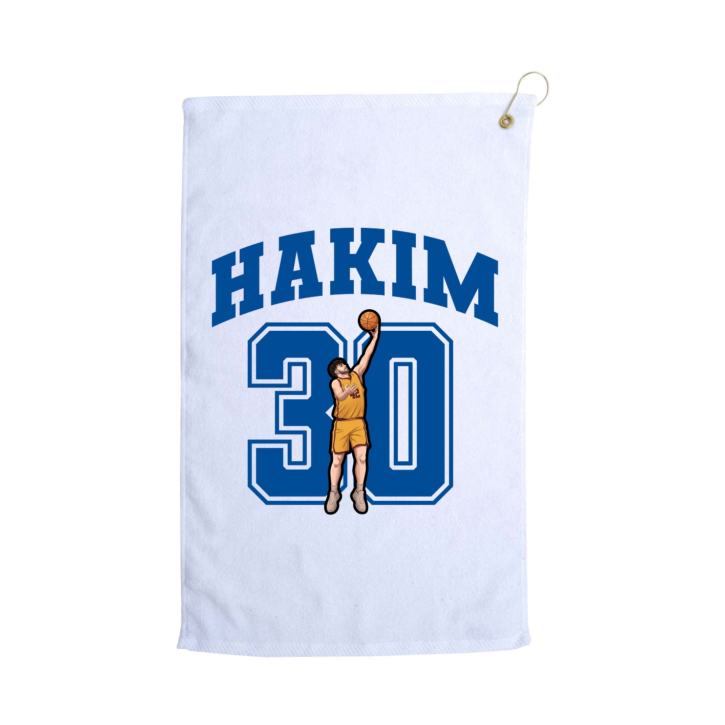 Golf Towel — Number in White