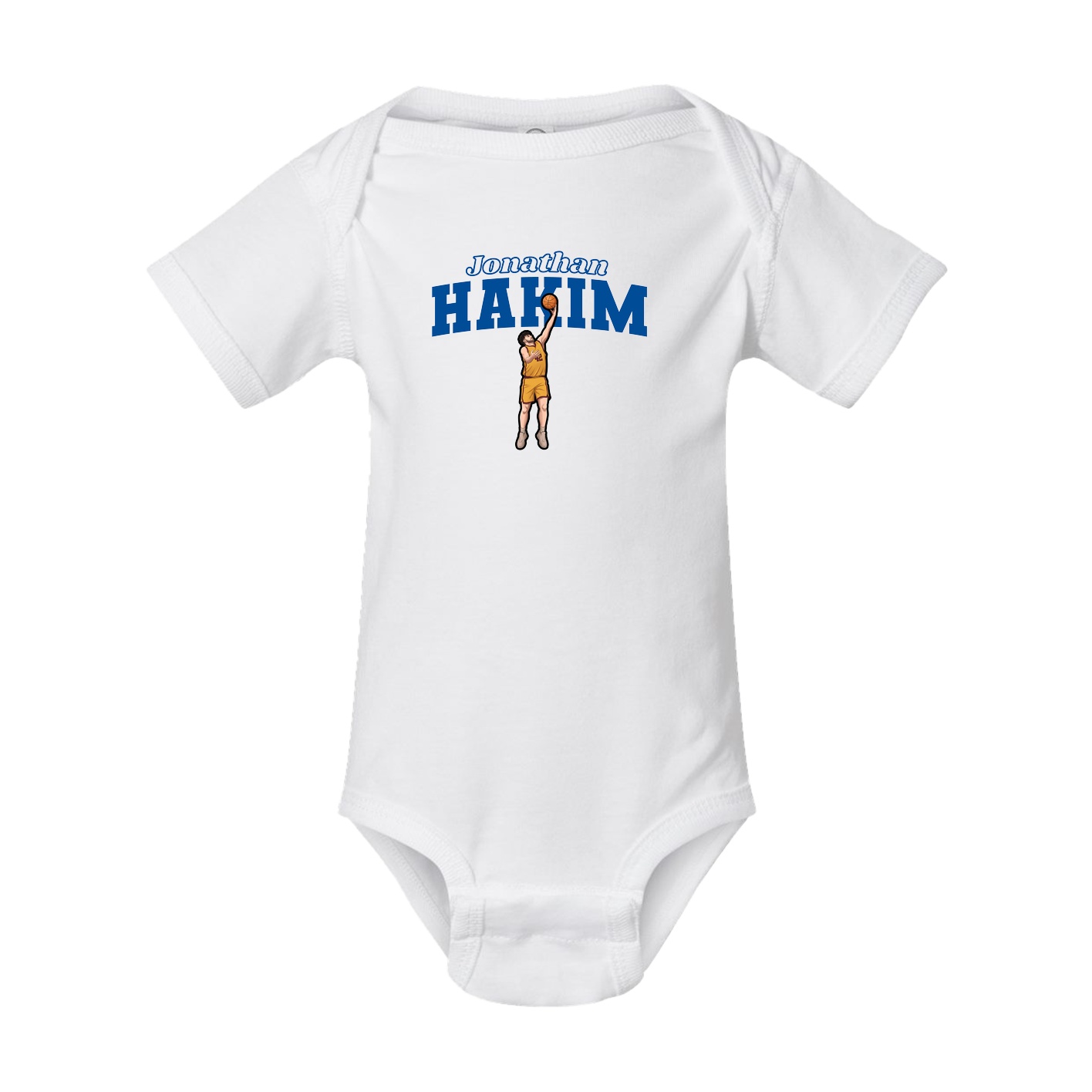Baby Onesie — Name Arch in White