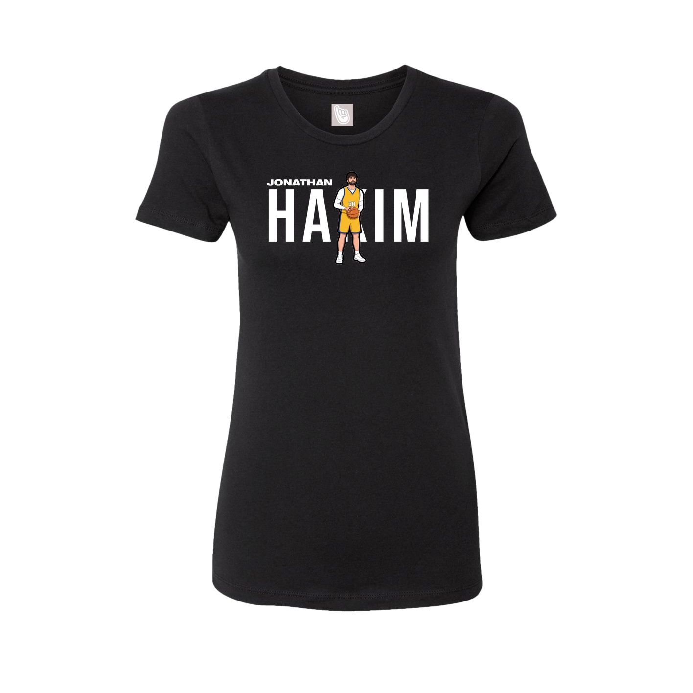 Fitted Women's Tee — Player Name in Black