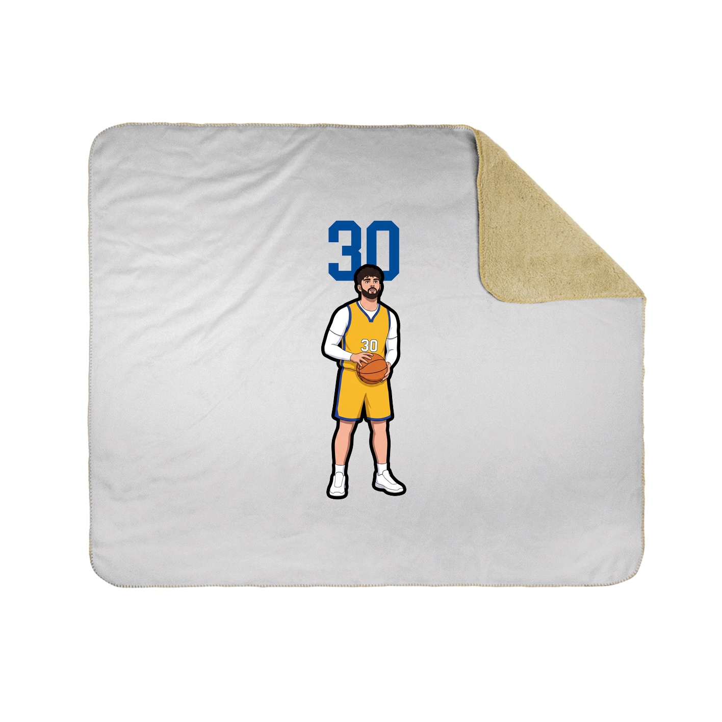 Throw Blanket — Number Top in White