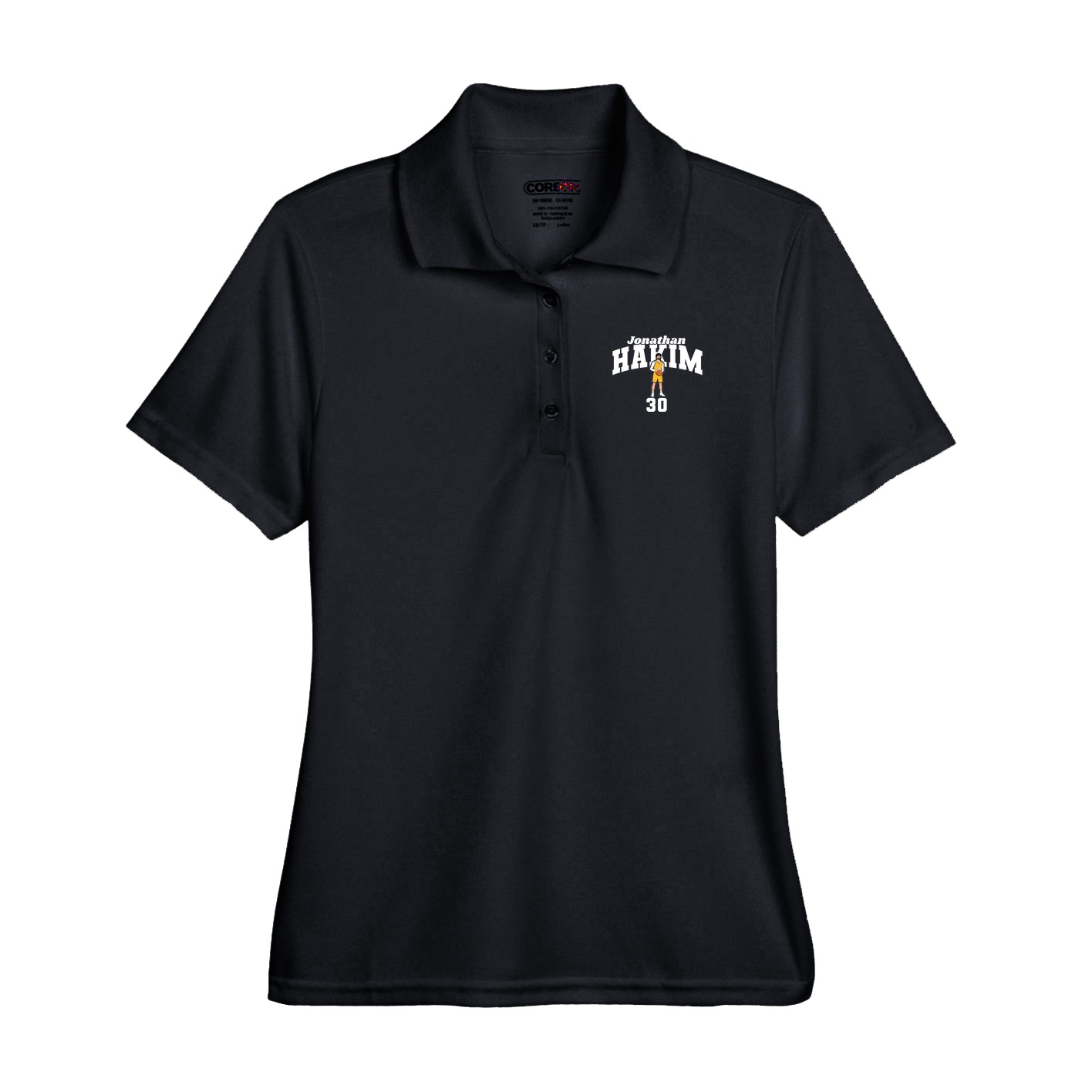 Performance Polo — Signature Arch in Black
