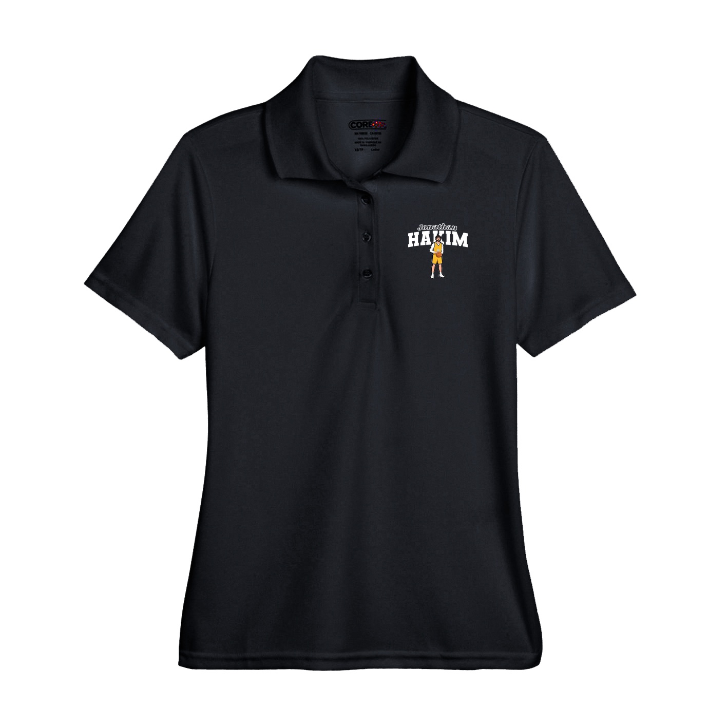 Performance Polo — Name Arch in Black