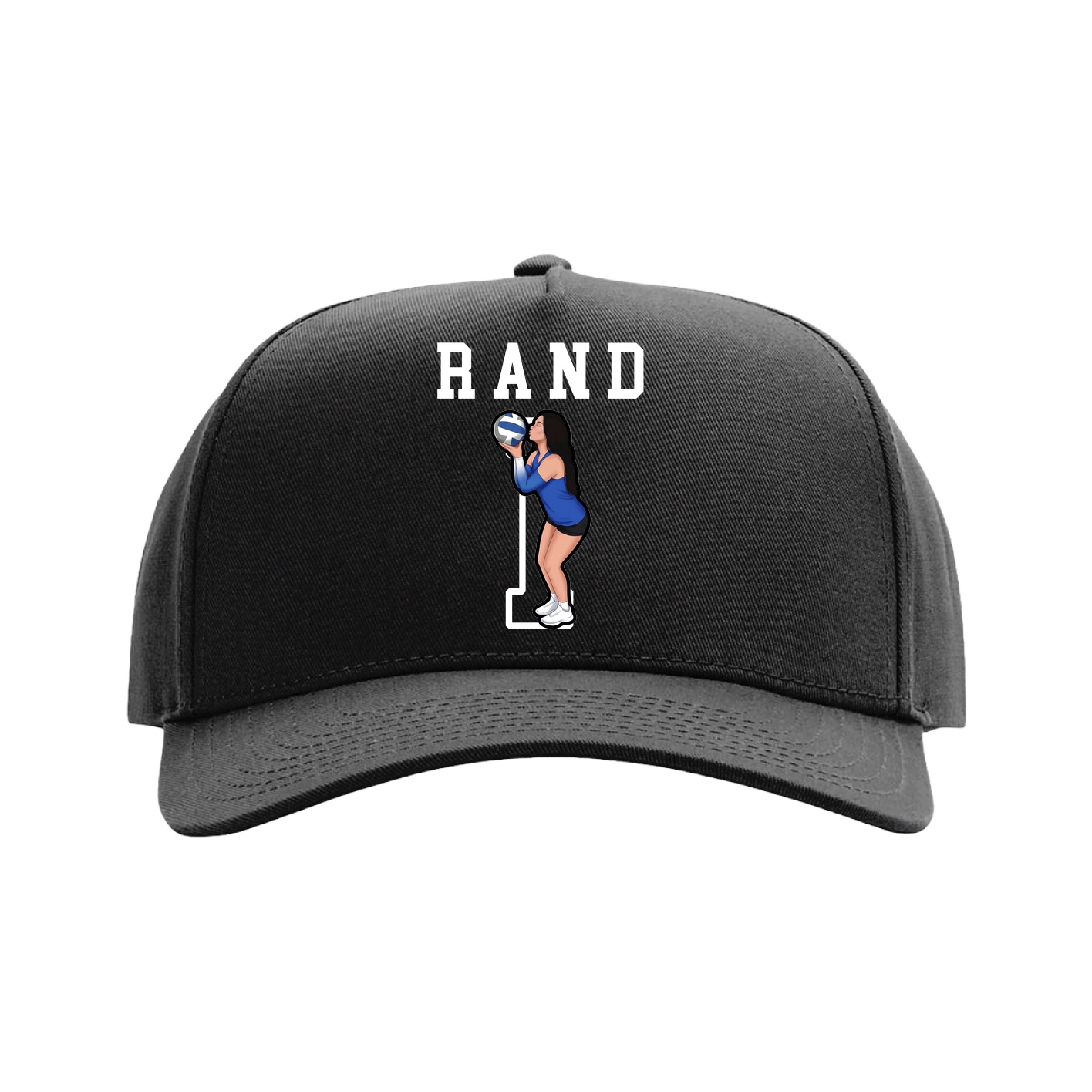 Full Fabric Five-Panel Champ Cap — Shirsey in Black