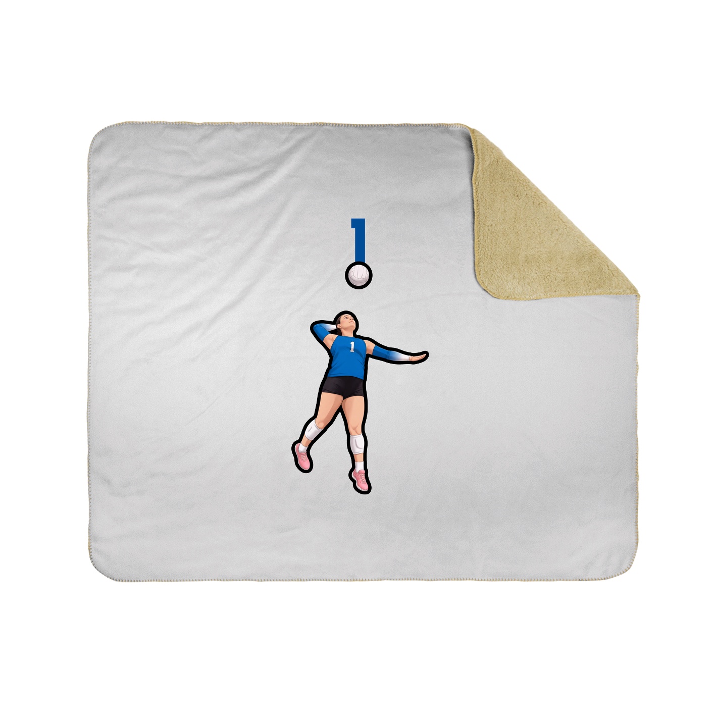 Throw Blanket — Number Top in White