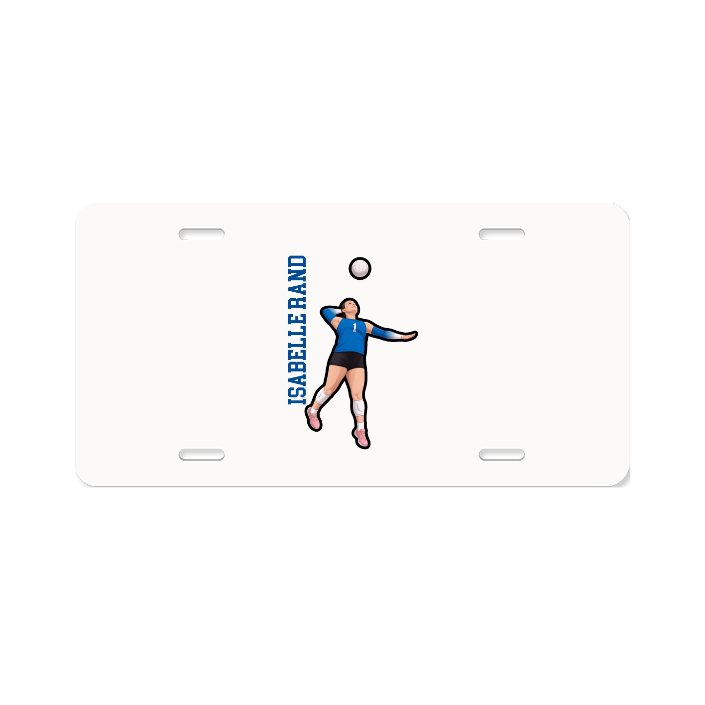 License Plate — Name Vertical in Classic