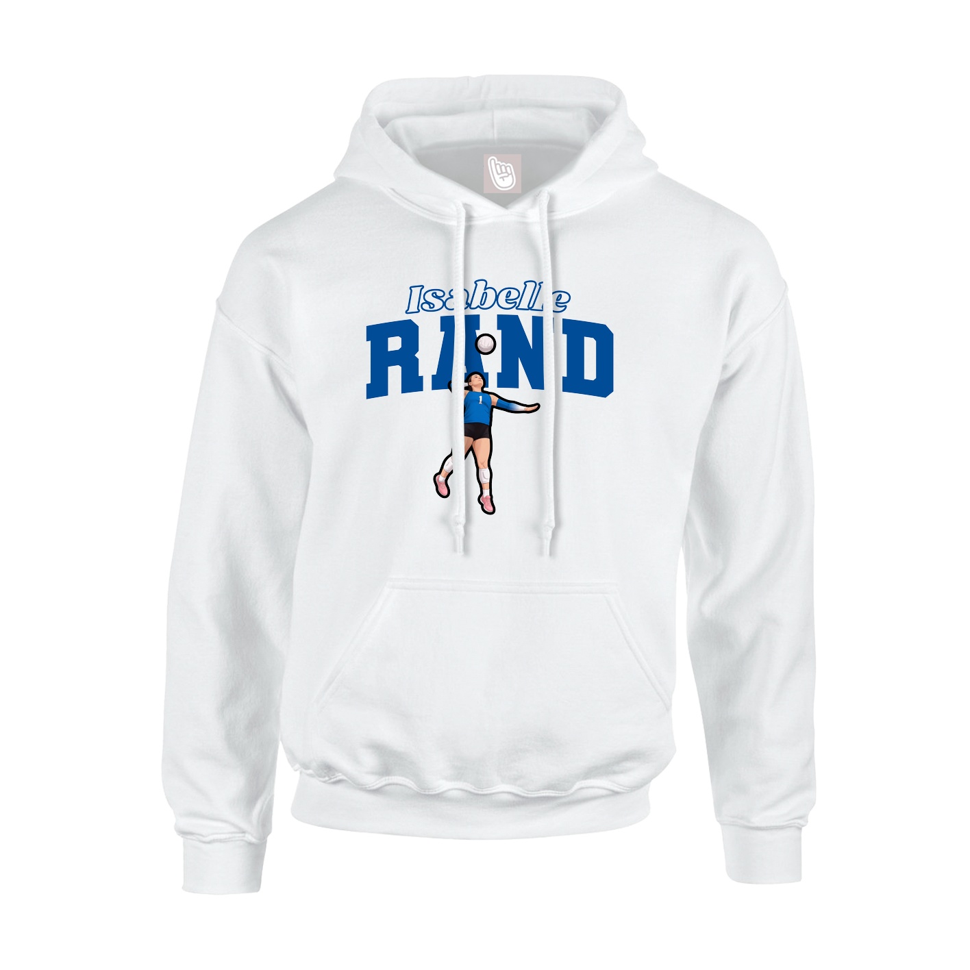 Hoodie — Name Arch in White