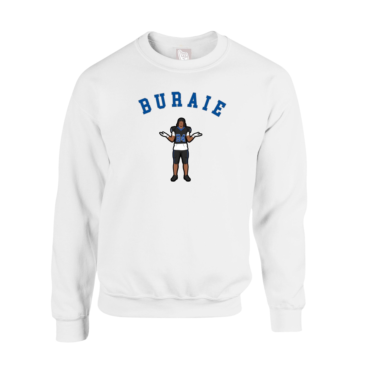 Fleece Crew — Shirsey Arch in White