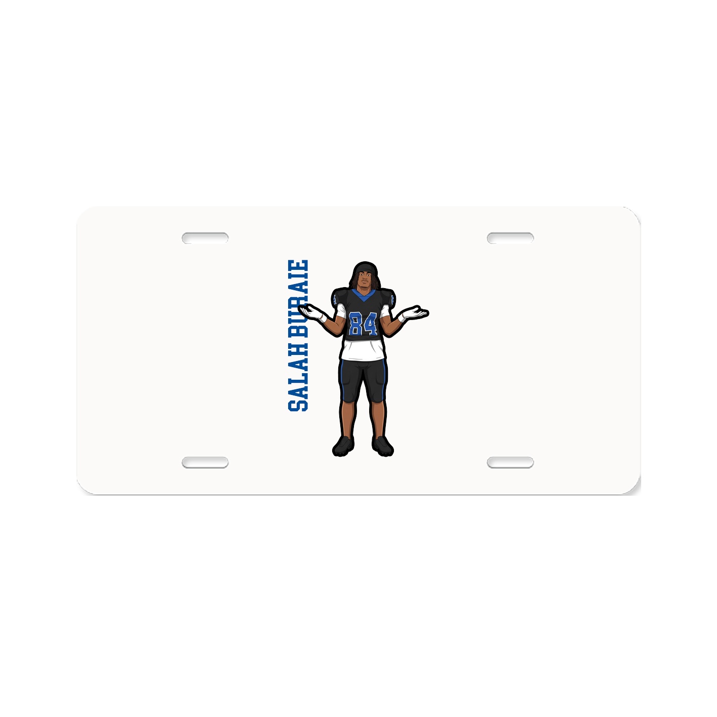 License Plate — Name Vertical in Classic