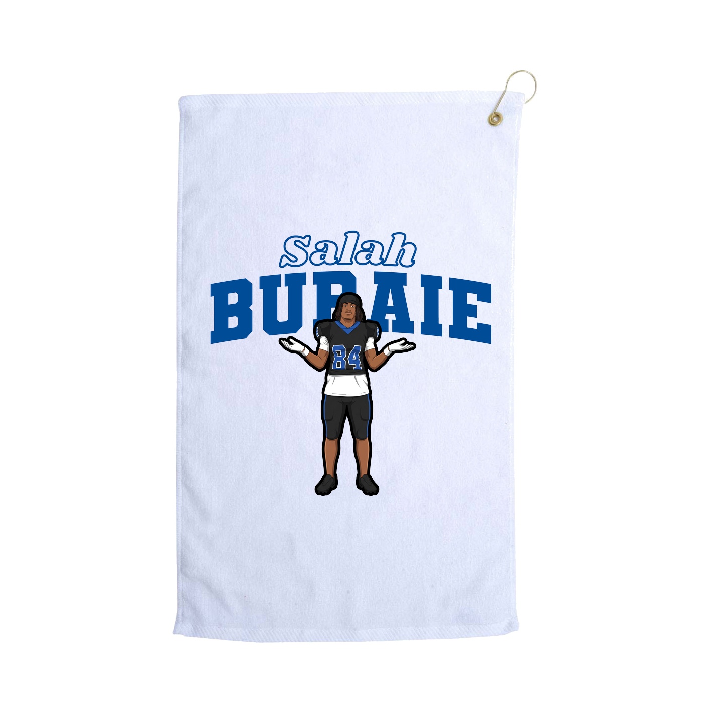 Golf Towel — Name Arch in White