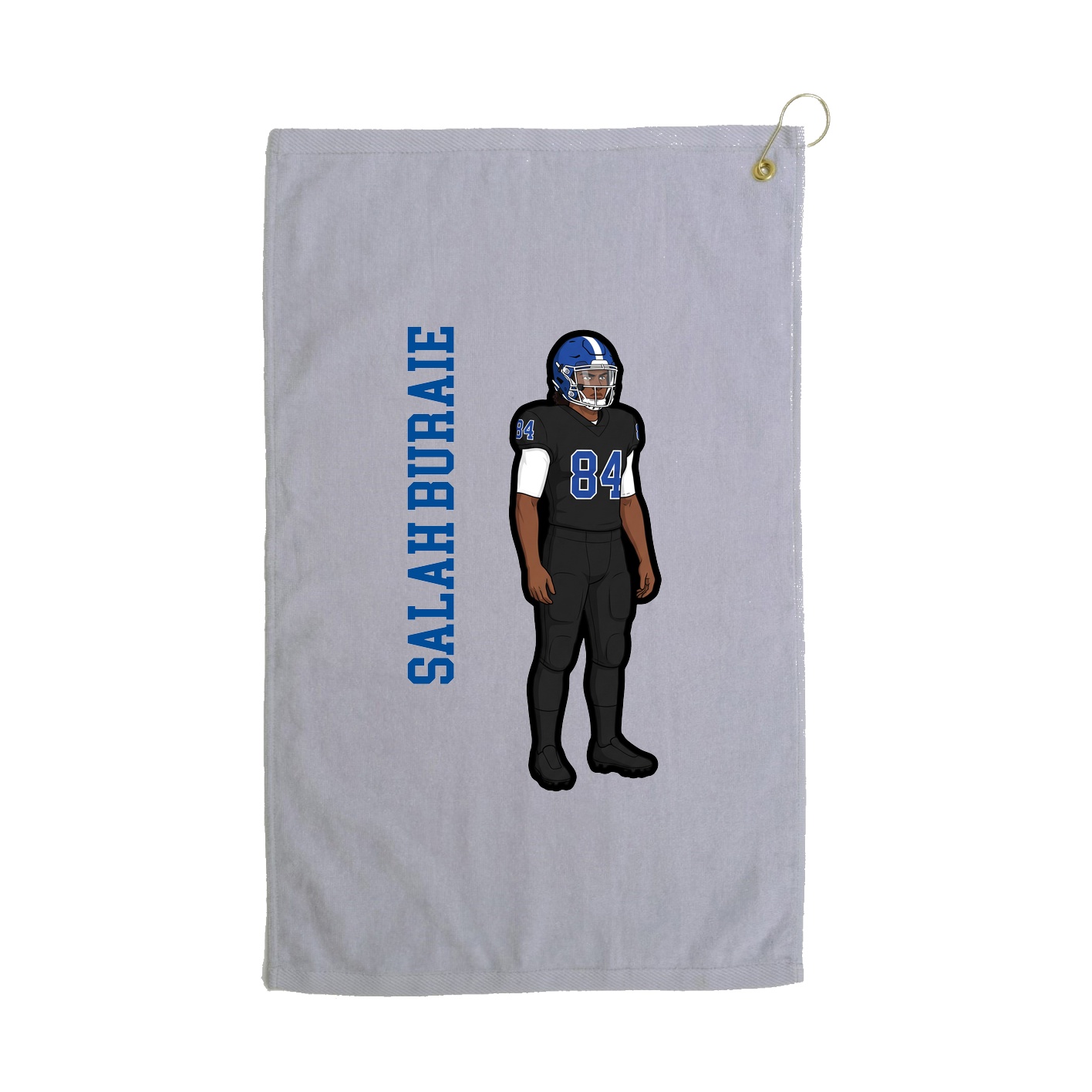 Golf Towel — Name Vertical in Grey