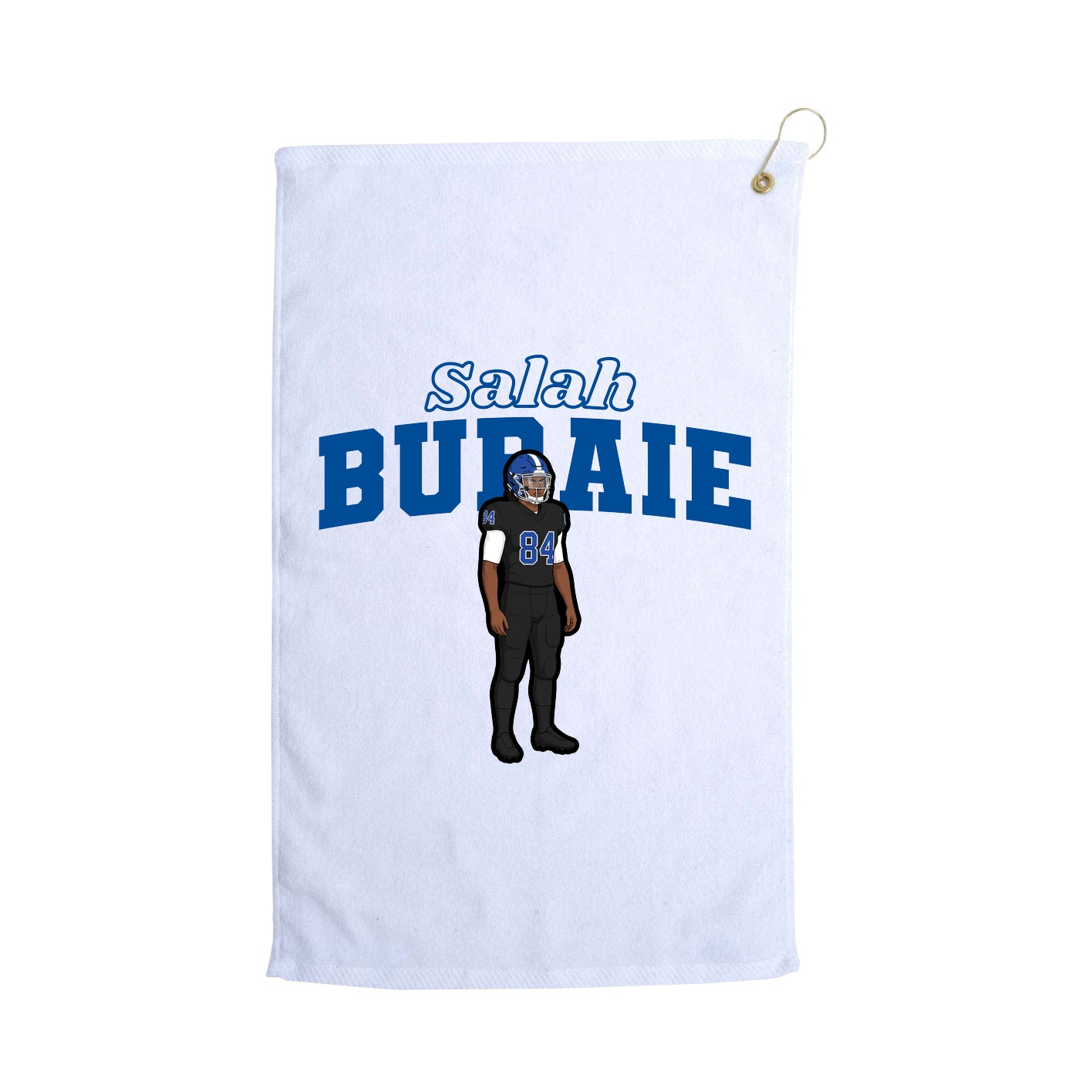 Golf Towel — Name Arch in White