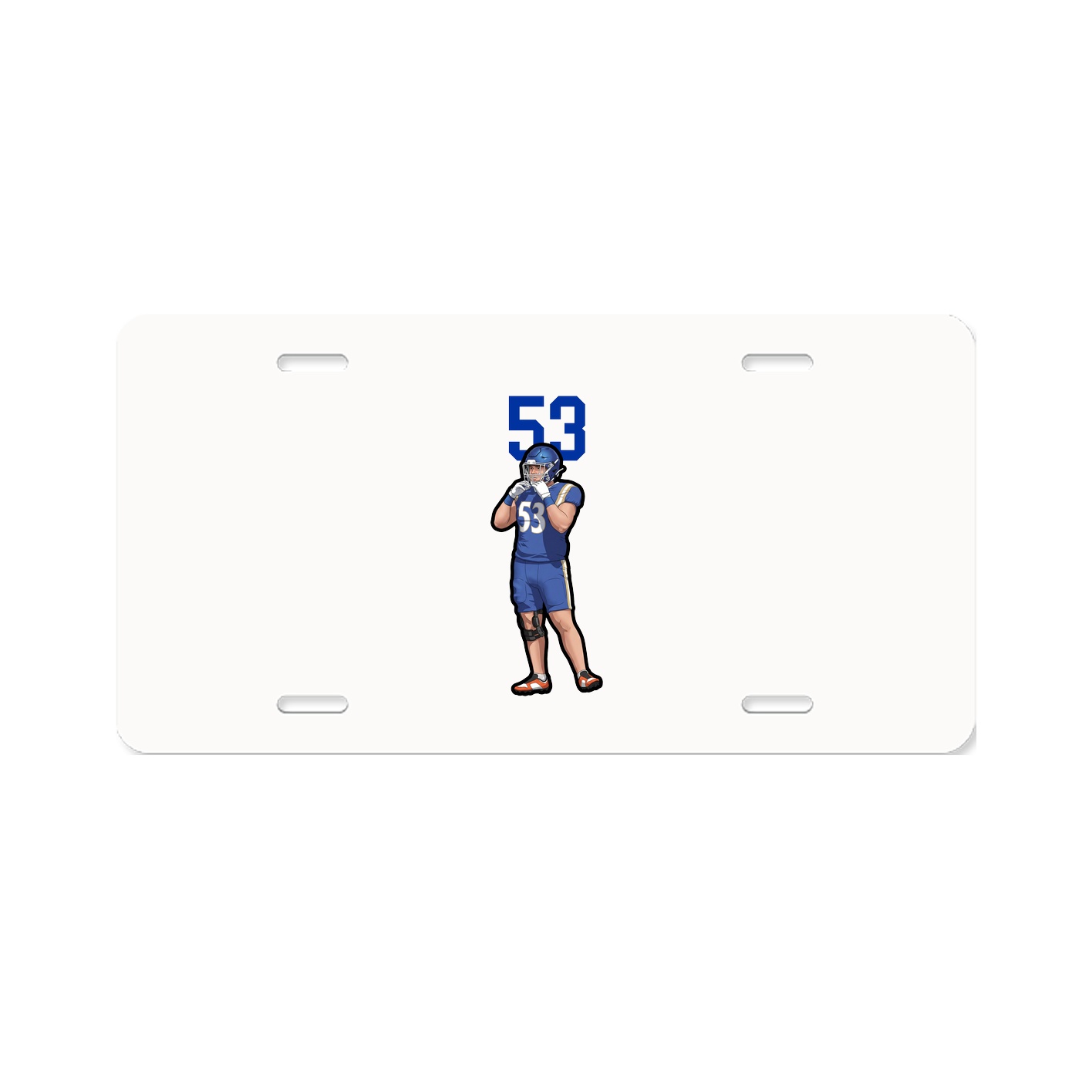 License Plate — Number Top in Classic
