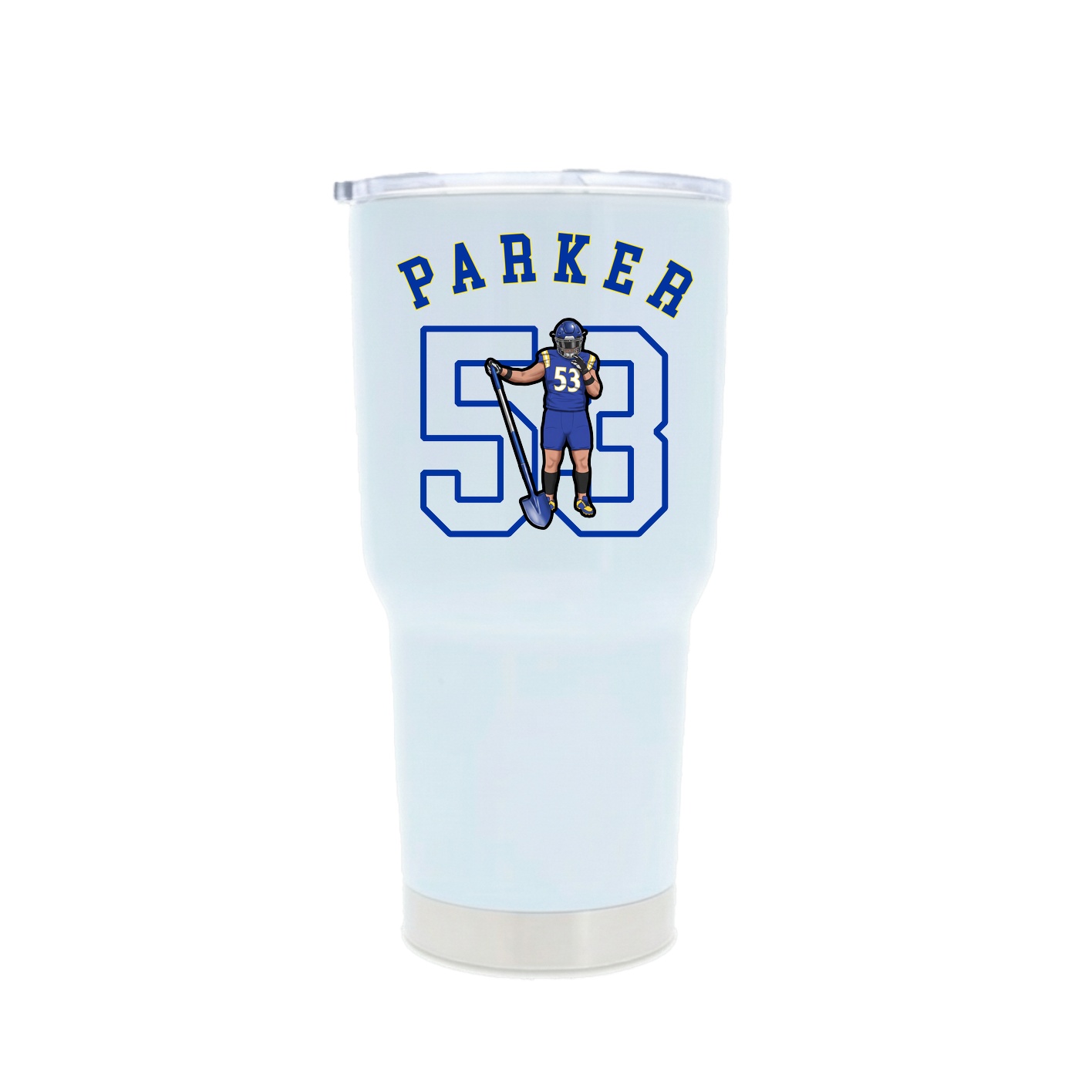 30oz Stainless Steel Tumbler — Shirsey Arch in White