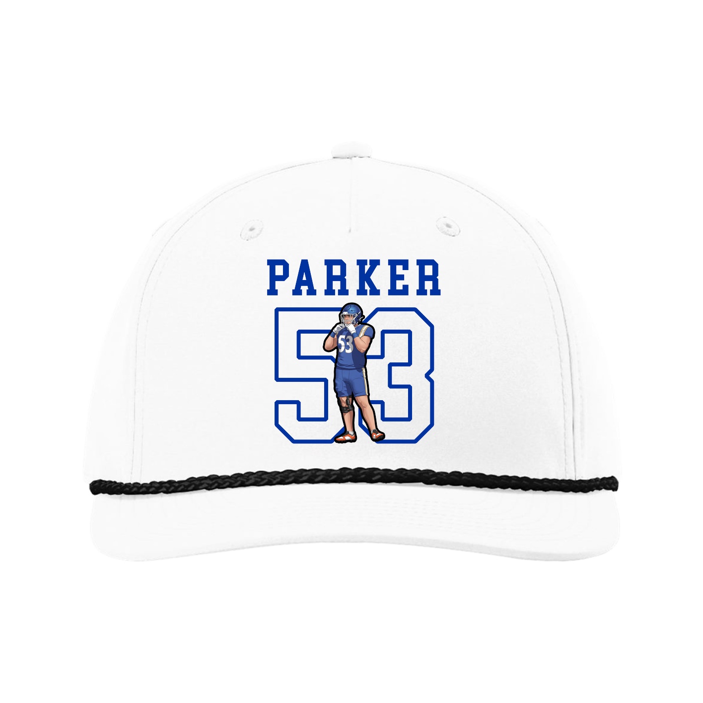 Five-Panel Classic Rope Cap — Shirsey in White