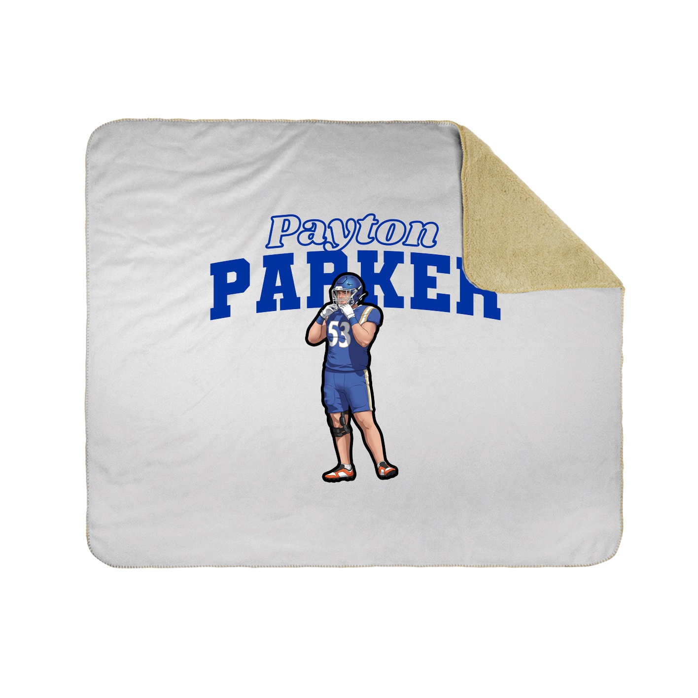 Throw Blanket — Name Arch in White