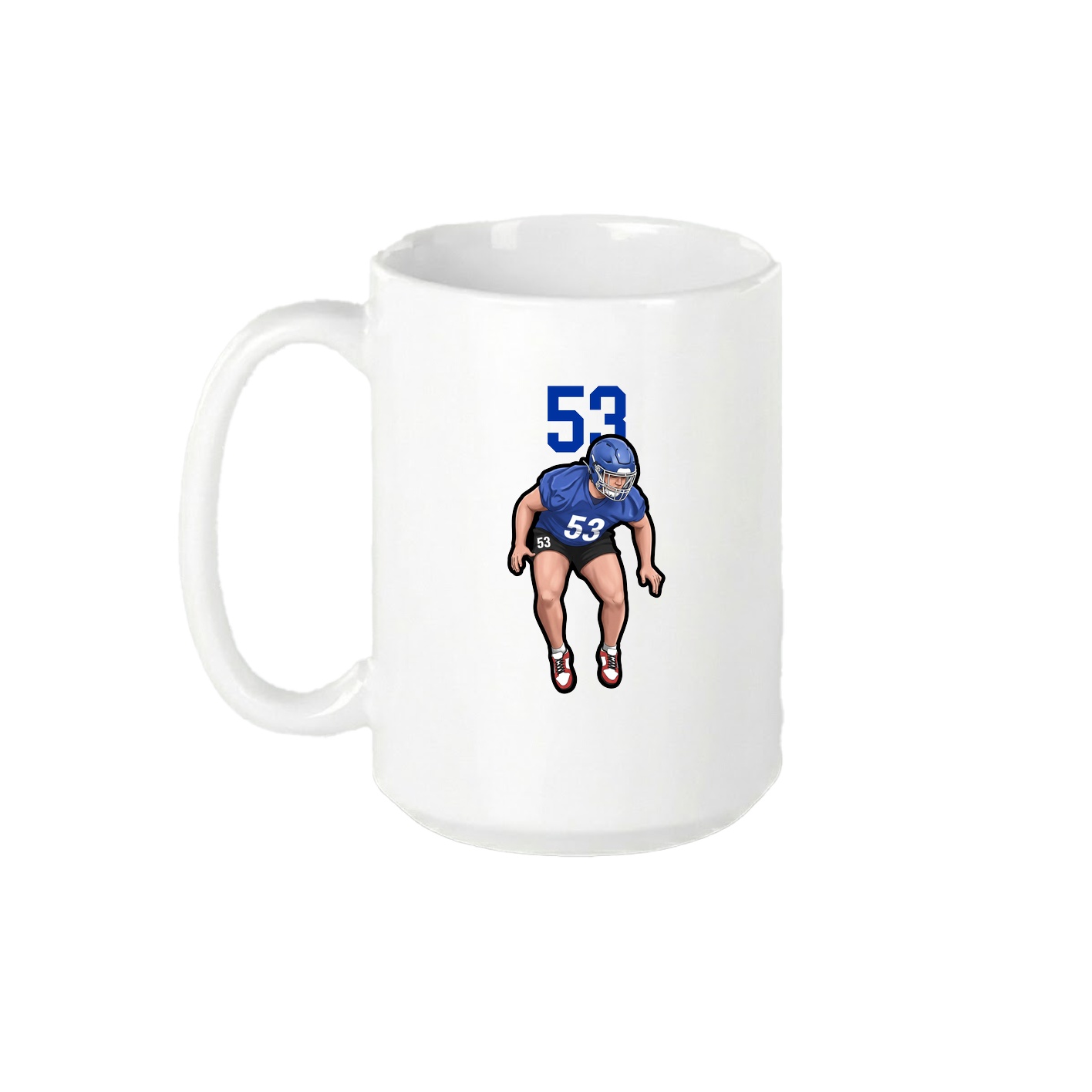 15oz Coffee Mug — Number Top in White