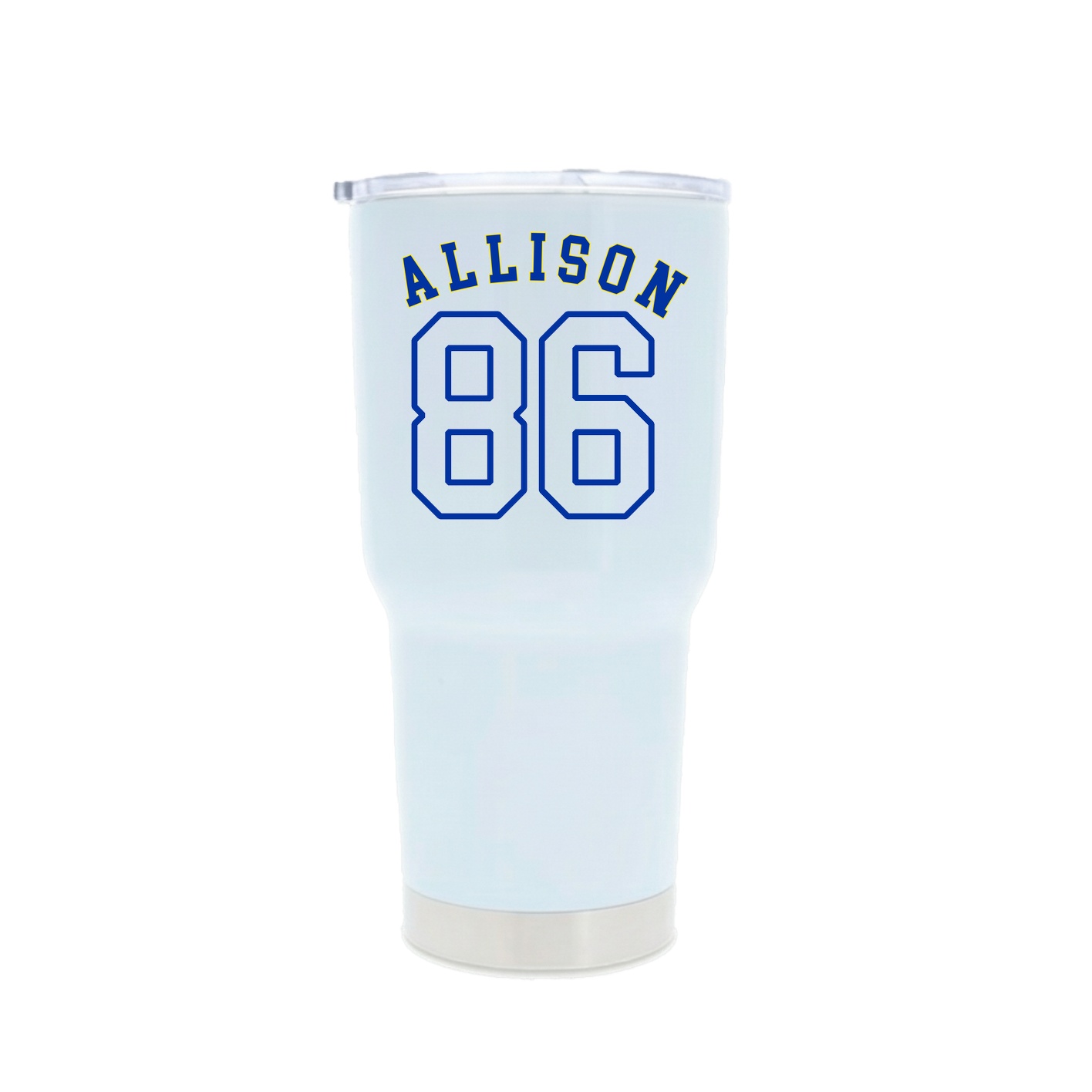 30oz Stainless Steel Tumbler — Shirsey Arch in White