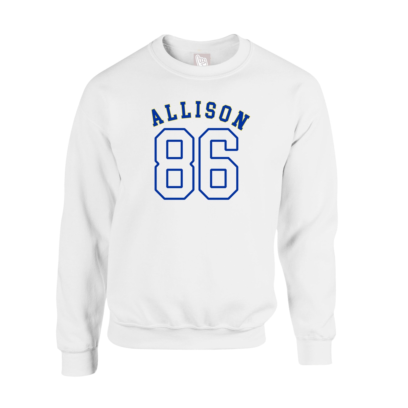 Fleece Crew — Shirsey Arch in White