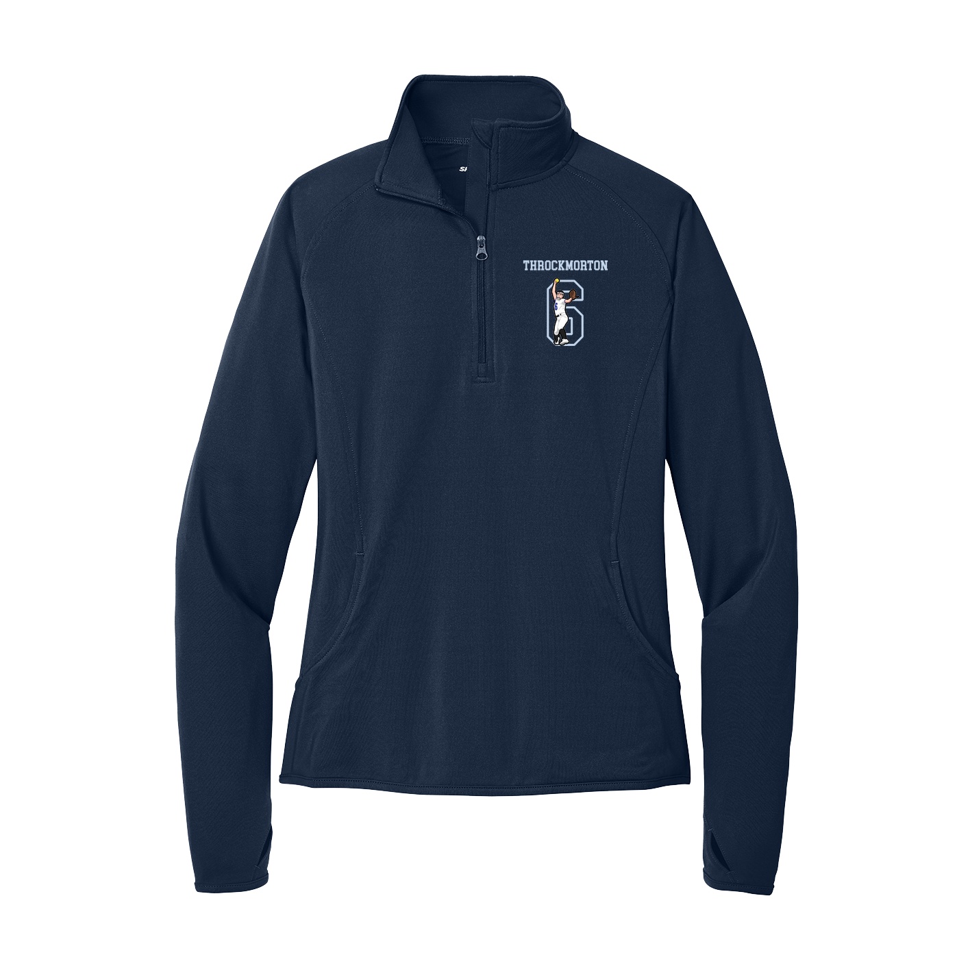 Women's Q-Zip Pullover — Shirsey in Navy