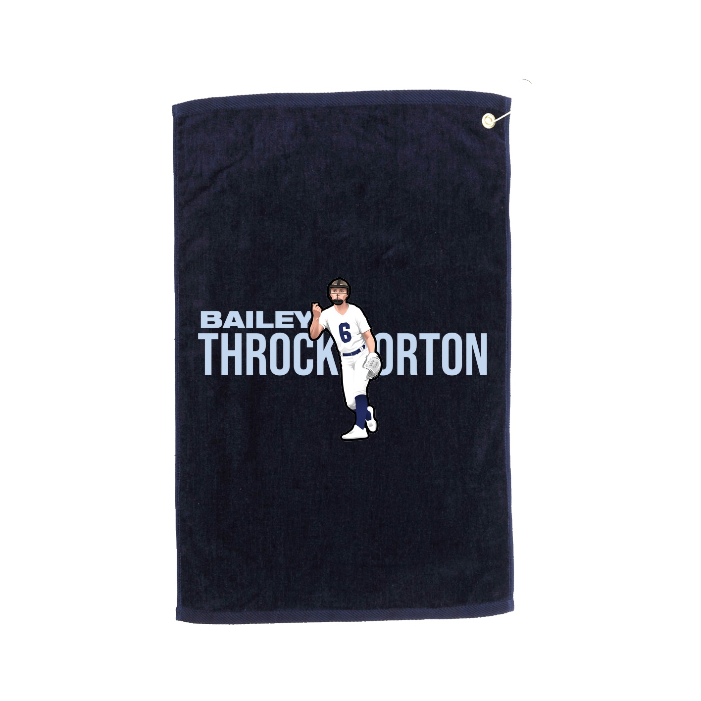 Golf Towel — Player Name in Navy